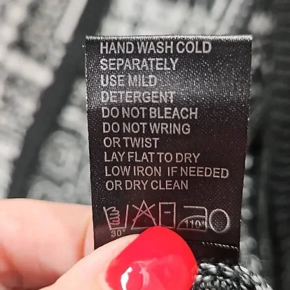 Colour Works Long Sleeve Duster Cardigan Sweater Cream Black Large - Picture 8 of 8